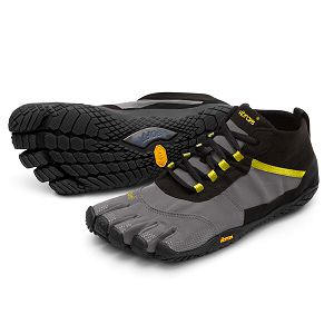 Vibram V-Trek Black/Grey Mens Trail Shoes | India-824067